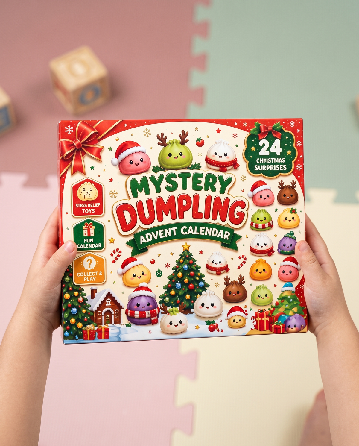 Christmas Squishies Advent Calendar 2026 24 Days Countdown Dumpling Squishy Toys
