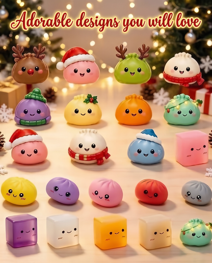 Christmas Squishies Advent Calendar 2026 24 Days Countdown Dumpling Squishy Toys